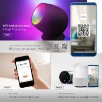 V-TAC VT-5152 LAMPADA LED 2.2W COMPATIBILE CON AMAZON ALEXA E GOOGLE HOME RGB+WW+CW NERO LED405851 3