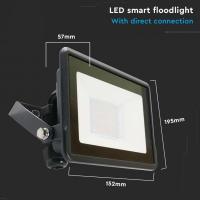 V-TAC VT-5185 FARO 50W RGB + BIANCO 3IN1 COMPATIBILE AMAZON ALEXA E GOOGLE HOME  IP65 LED3026 2