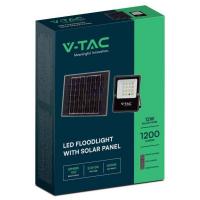 V-TAC VT-55100 FARO LED 12W NATURALE BATTERIE CON PANNELLO SOLARE E TELECOMANDO LED6967  1