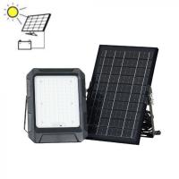 V-TAC VT-55W FARO LED NERO 10W BIANCO NATURALE  CON TELECOMANDO E PANNELLO SOLARE IP65 LED23438 0
