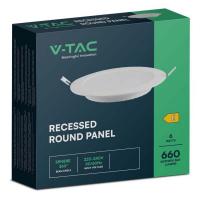 V-TAC VT-61006 MINIPANNELLO LED 6W TONDO BIANCO CALDO LED7858 1