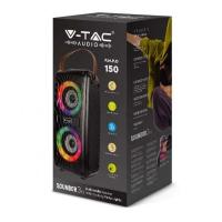 V-TAC VT-6203-2 SPEAKER 2X10W RICARICABILE USB & SCHEDA TF RGB 2X3 POLLICI LED6664 1
