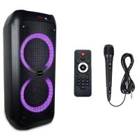 V-TAC VT-6308-2 SPEAKER TROLLEY 40W RICARICABILE MICROFONO E TELECOMANDO LED8980 0