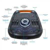 V-TAC VT-6308-2 SPEAKER TROLLEY 40W RICARICABILE MICROFONO E TELECOMANDO LED8980 4