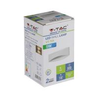 V-TAC VT-705 LAMPADA LED BIANCA PARETE 5W BIANCO CALDO UP&DOWN IP20 LED8208 1