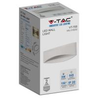 V-TAC VT-705 LAMPADA LED PARETE 5W BIANCO NATURALE BIANCA UP DOWN IP20 LED218232 2
