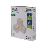V-TAC VT-709 LAMPADA LED PARETE BIANCA 9W LUCE BIANCO CALDO IP20 LED8221 1