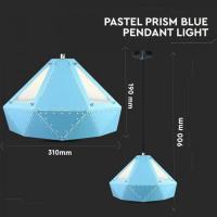 V-TAC VT-7310 PORTALAMPADA SOSPENSIONE PRISMA ATTACCO E27 BLU IP20 LED3946 1
