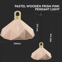 V-TAC VT-7323 PORTALAMPADA SOSPENSIONE PRISMA ATTACCO E27 ROSA IP20 LED3951 1