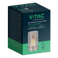 V-TAC VT-7564 LAMPADA DA TAVOLO LED ORO CHAMPAGNE CON VETRO FUMO 2W BIANCO CALDO IP20 LED10566 1