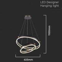 V-TAC VT-7578 LAMPADA LED SOFFITTO MARRONE 50W BIANCO CALDO IP20 LED23096 1