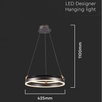 V-TAC VT-7580 LAMPADA LED SOFFITTO MARRONE 20W BIANCO CALDO IP20 LED23098 1