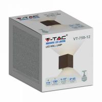 V-TAC VT-759-12 LAMPADA LED 11W UP DOWN BIANCO CALDO CORTEN IP65 LED6820 2