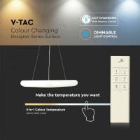 V-TAC VT-7606 LAMPADA SOSPENSIONE 60W BIANCA QUADRATA 3IN1 DIMMERABILE IP20 LED3961 2