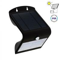 V-TAC VT-768 LAMPADA LED 3W SOLARE LUCE COMBINATA SENSORE PIR DI MOVIMENTO IP65 NERO LED7528 0