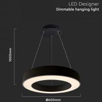 V-TAC VT-7760 LAMPADA LED SOFFITTO NERO 50W BIANCO NATURALE DIMMERABILE LED6957 1