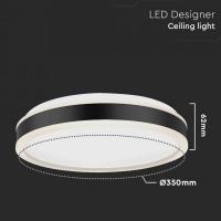 V-TAC VT-7779  LAMPADA LED SOFFITTO 18W NERA BIANCO NATURALE ROTONDA LED6986 1