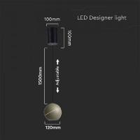 V-TAC VT-7797 LAMPADA LED SOFFITTO ORO CHAMPAGNE LUCE BIANCO CALDO 8.5W LED8003 1