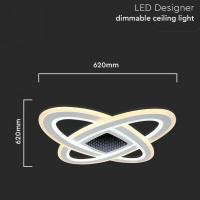 V-TAC VT-7962 LAMPADA LED SOFFITTO BIANCO 130W LUCE 3IN1 IP20 CON TELECOMANDO LED15360 1