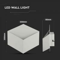 V-TAC VT-803 LAMPADA LED A PARETE BIANCA 3W BIANCO CALDO IP20 LED8344 2