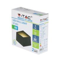 V-TAC VT-803 LAMPADA LED A PARETE NERA 3W BIANCO CALDO IP20 LED8346 1