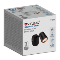 V-TAC VT-806 LAMPADA LED PARETE 5W BIANCO CALDO BIANCO IP20 LED218250