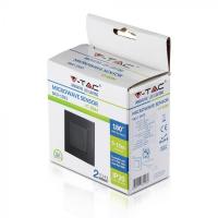 V-TAC VT-8084 SENSORE A MICROONDE NERO PARETE MAX 15 METRI LED15031 1