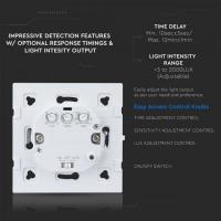 V-TAC VT-8084 SENSORE A MICROONDE NERO PARETE MAX 15 METRI LED15031 3