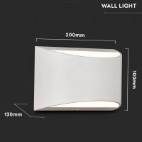 V-TAC VT-815  LAMPADA LED BIANCA 10W PARETE BIANCO NATURALE IP54 LED218683 1