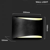 V-TAC VT-815  LAMPADA LED NERA 10W PARETE BIANCO NATURALE IP54 LED218684 2