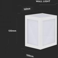 V-TAC VT-822 LAMPADA LED BIANCA 12W QUADRATA BIANCO NATURALE IP65 LED218335 3