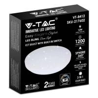 V-TAC  VT-8412-S PLAFONIERA TONDA 12W LUCE 3IN1 EFFETTO STELLATO IP20 LED217602 2