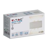 V-TAC VT-846 LAMPADA LED 5W PARETE B.NATURALE UP&DOWN BIANCA IP65 6LED LED218614 2