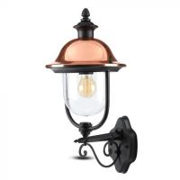 V-TAC VT-853 LAMPADA DA GIARDINO NERA A PARETE LANTERNA ATTACCO E27 LED7532 0