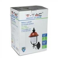 V-TAC VT-853 LAMPADA DA GIARDINO NERA A PARETE LANTERNA ATTACCO E27 LED7532 1