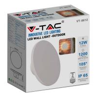 V-TAC VT-8612  LAMPADA LED PARETE 12W BIANCO NATURALE BIANCO IP65 LED6786 1