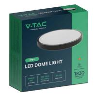 V-TAC VT-8618B-RD PLAFONIERA TONDA 18W BIANCO NATURALE FINITURA NERA IP44 LED76341 1