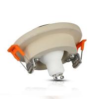 V-TAC VT-862 PORTALAMPADA SPOT GU10 INCASSO ROTONDO IN GESSO+METALLO OFF WHITE+CROMO LED3126 1
