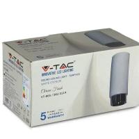 V-TAC VT-865 PORTALAMPADA SUPERFICIE SPOT GU10 ROTONDO GESSO+METALLO COLORI BIANCO+CROMO LED3114 2