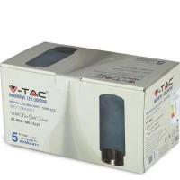 V-TAC VT-865 PORTALAMPADA SUPERFICIE SPOT GU10 ROTONDO GESSO+METALLO COLORI GRIGIO+ROSE GOLD LED3137 2