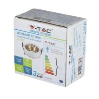 V-TAC VT-872 PORTALAMPADA SPOT GU10 INCASSO ORIENTABILE ROTONDO BIANCO+ROSE GOLD LED3155 2