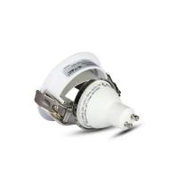 V-TAC VT-873 PORTALAMPADA SPOT GU10 INCASSO ROTONDO ORIENT BIANCO+CROMO LED3160 1