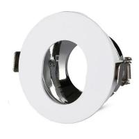 V-TAC VT-874 PORTALAMPADA SPOT GU10 INCASSO ROTONDO ORIENT BIANCO+CROMO LED3164 0