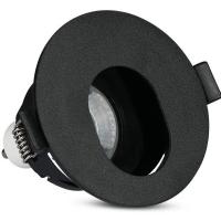 V-TAC VT-874 PORTALAMPADA SPOT GU10 INCASSO ROTONDO ORIENT NERO LED8596 2