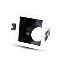 V-TAC VT-875 PORTALAMPADA SPOT GU10 INCASSO QUADRATO ORIENT BIANCO+NERO LED3165 0