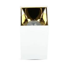 V-TAC VT-882 PORTALAMPADA SUPERFICIE SPOT GU10 QUADRATO COLORI BIANCO+ORO LED8586 1