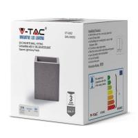 V-TAC VT-892  PORTALAMPADA PARETE G9 QUADRATO CEMENTO GRIGIO CHIARO IP20 LED8693 1