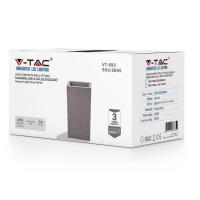 V-TAC VT-893  PORTALAMPADA PARETE G9 (MAX 2*25W) RETTANGOLARE CEMENTO GRIGIO CHIARO IP20 LED8695 1