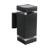 V-TAC VT-968  PORTALAMPADA DA PARETE NERO PER 2 LAMPADINE ATTACCO E27 IP44 LED93574 0