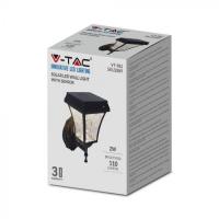 V-TAC VT-982  LAMPADA LED SOLARE 2W A PARETE 3IN1 COLORE NERO IP65 LED2889 1